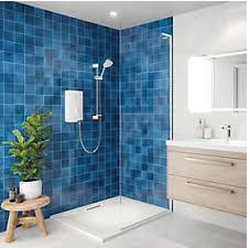Newly installed shower in bathroom