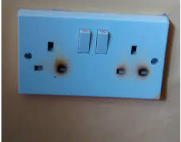 Burnt Plug socket