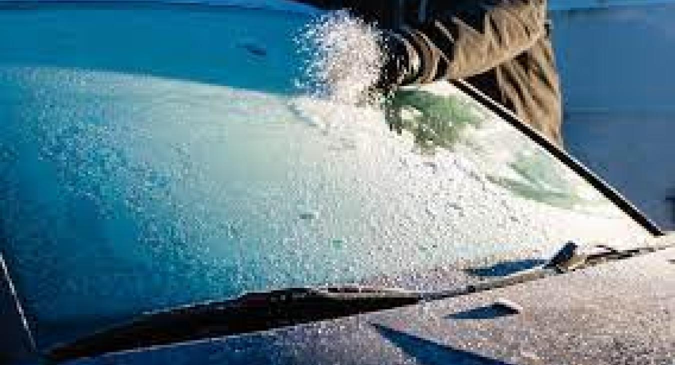 frozen windscreen