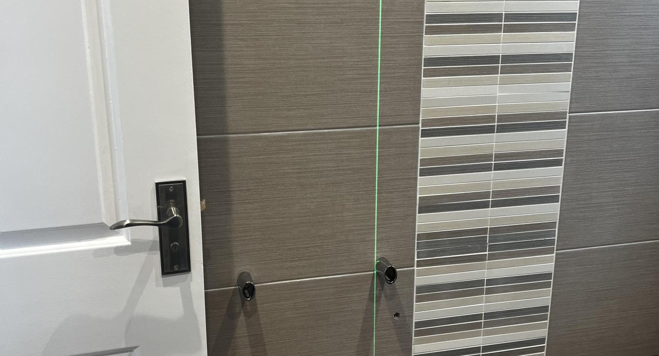 We use a precise laser to ensure things are perfectly balanced